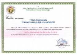 Tohum Yetki Belgesi